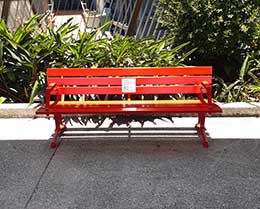 Red bench