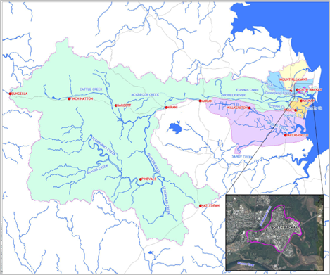 Figure 1 – Study area of Mackay Floodplain Management Plan