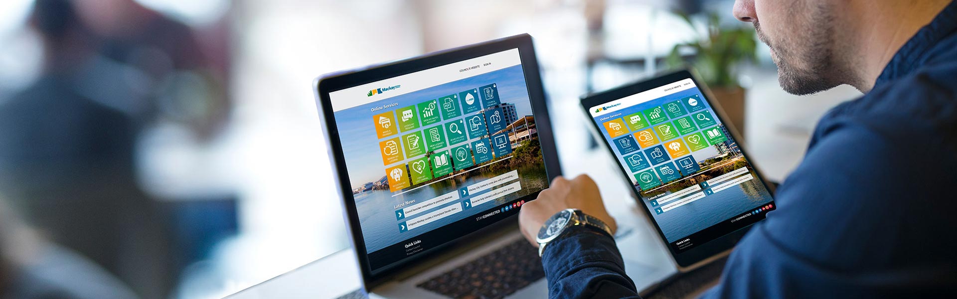 Online services banner