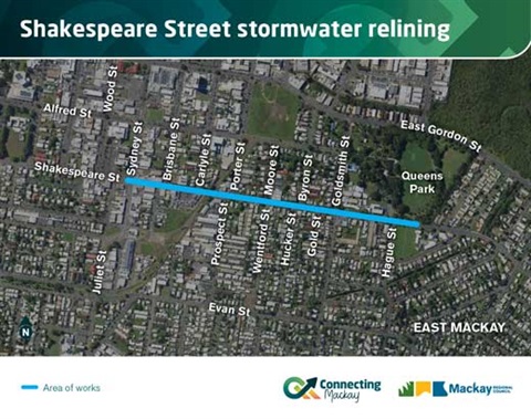 Shakespeare Stormwater aural view 